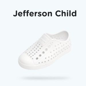 Toddler white Native shoes. Size 4
